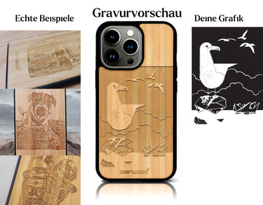 INDIVIDUELL iPhone 13 Pro Bambus-Kunststoff